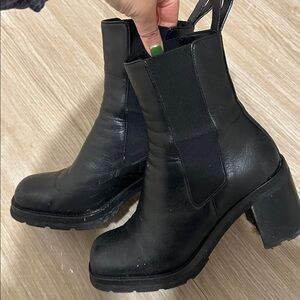 Black boots heel